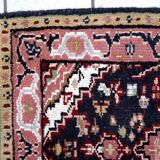 Vintage indian mahal handmade carpet 61cm x 88cm 1970s