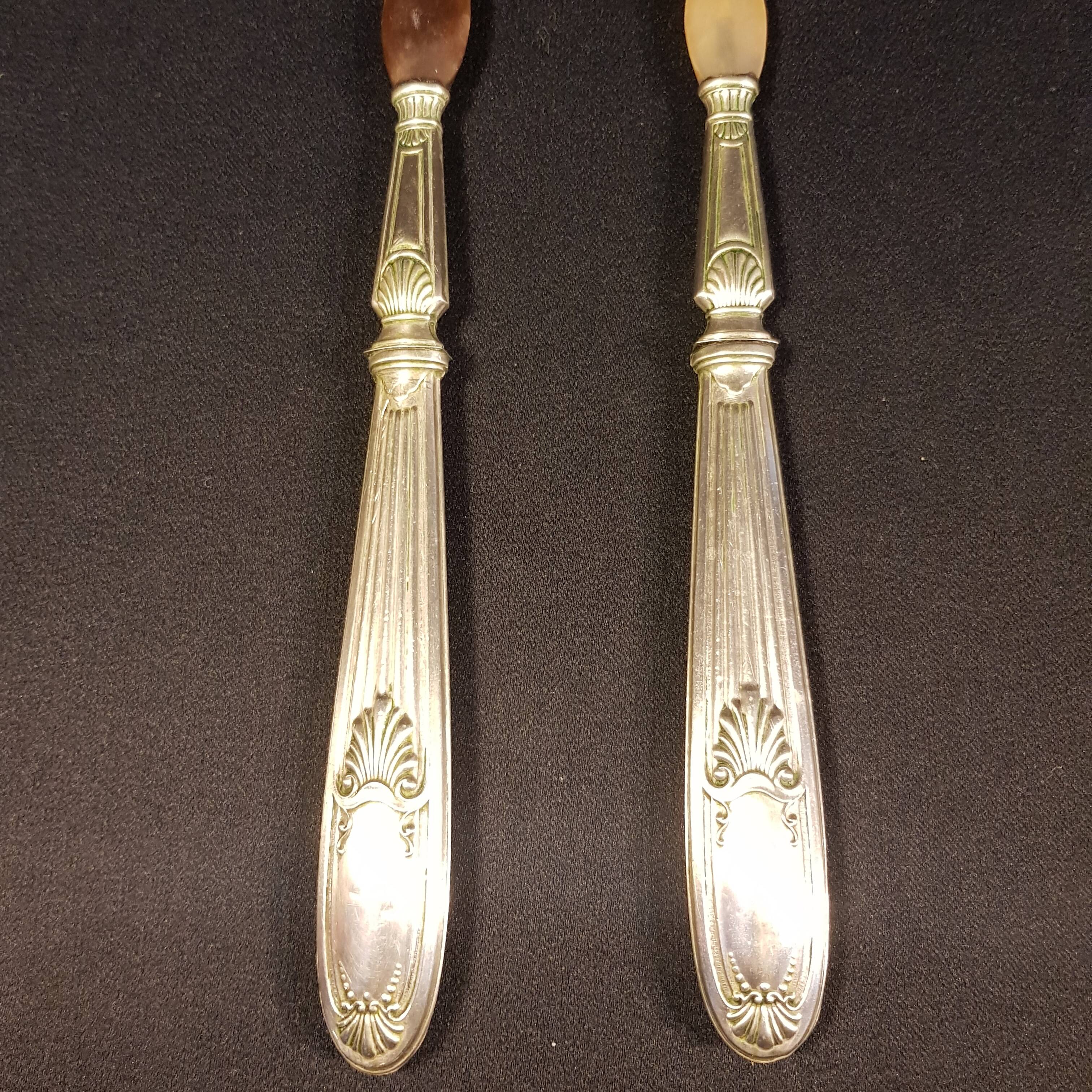 Old salad servers in their case