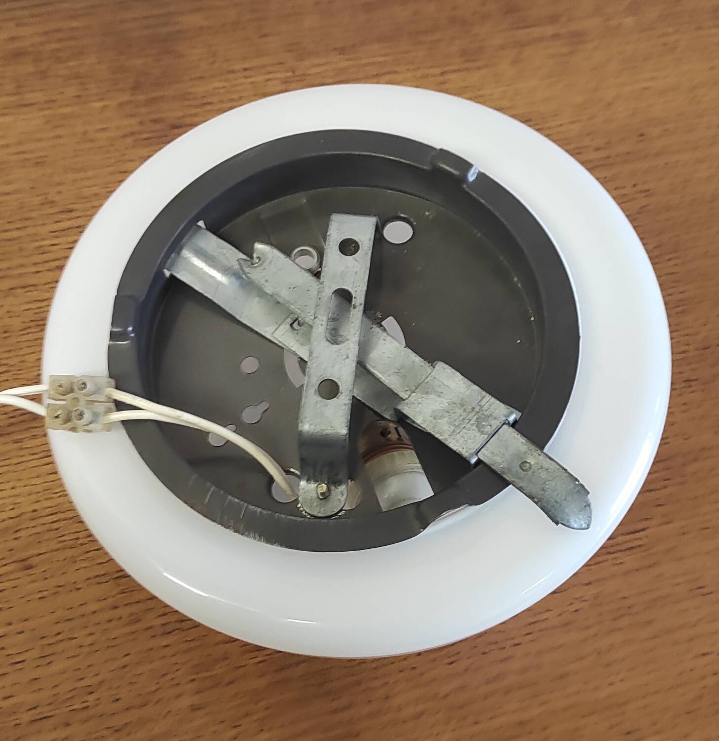 Opaline globe wall light 20 cm - 50s/60s