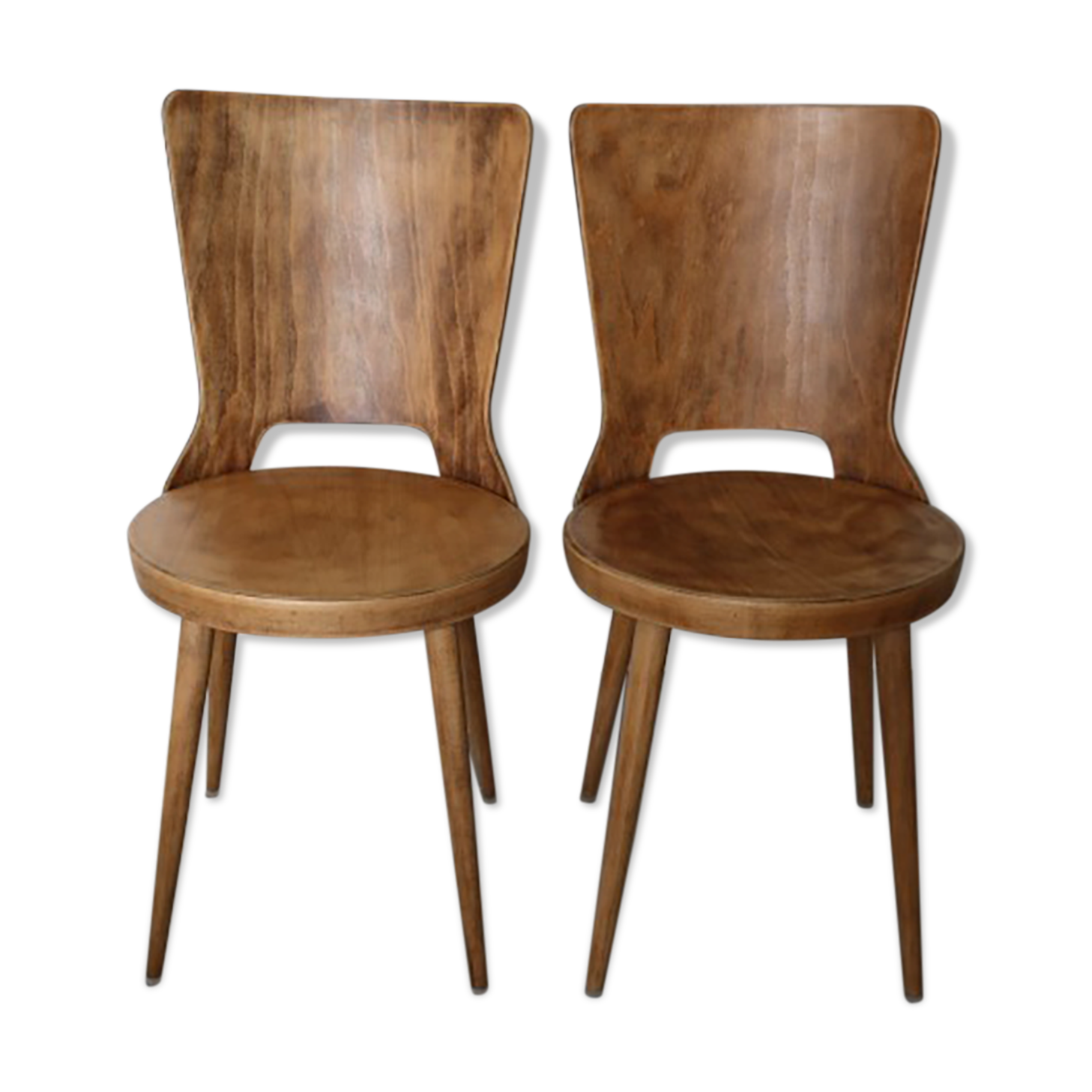 2 chairs baumann "dove" clear beech