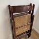 Folding chair occasional chair vintage wooden office chair with cane seat