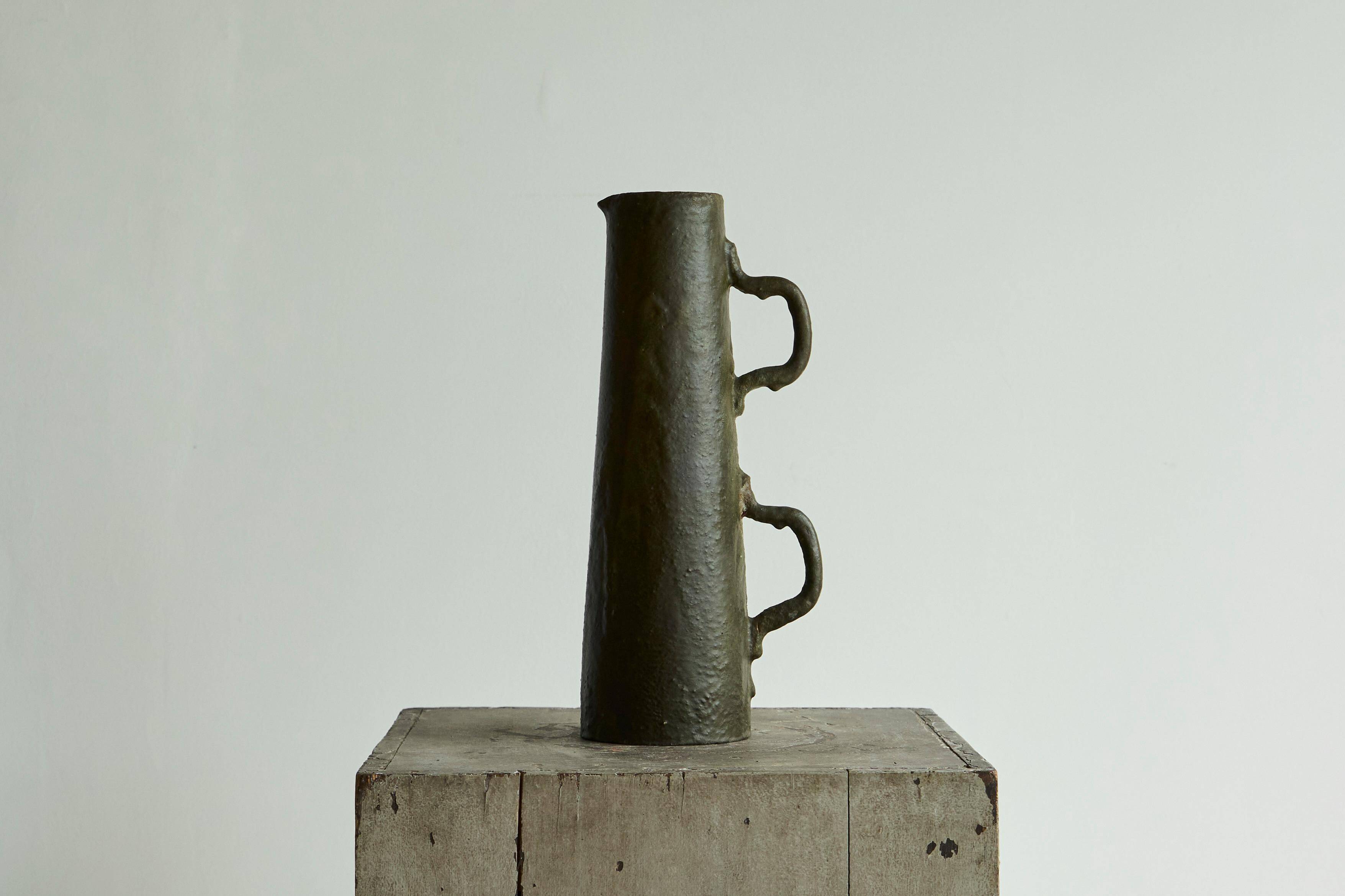 Italian jug in studio pottery from the mid-century, 1960s.