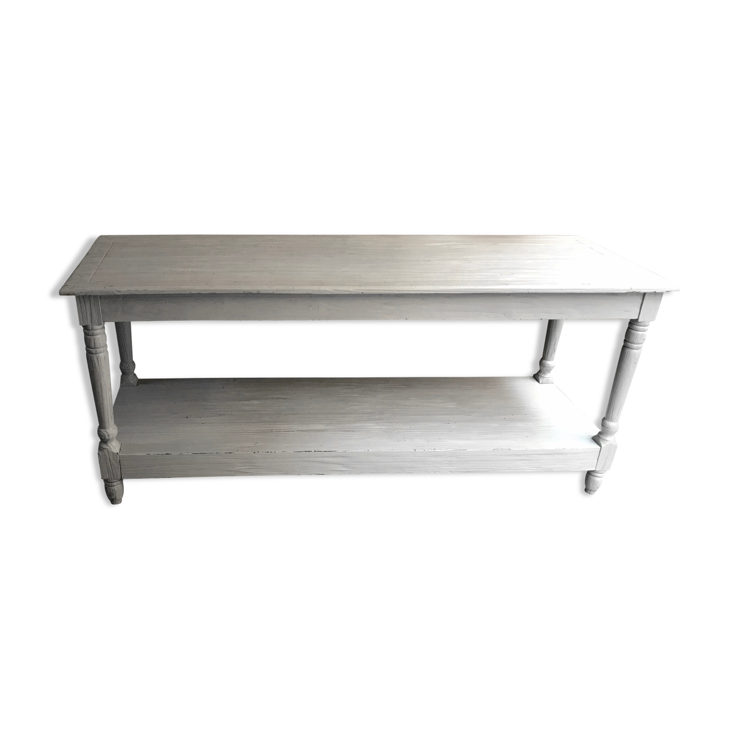 Table of drapier of light grey white color of 1.72 meters