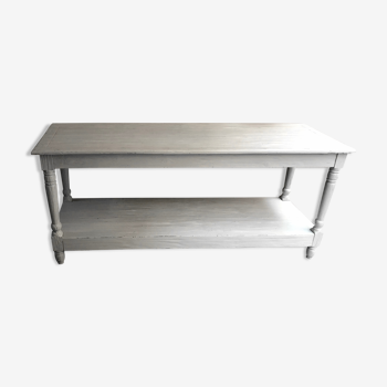 Table of drapier of light grey white color of 1.72 meters
