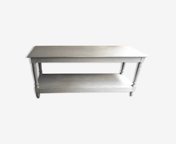 Table of drapier of light grey white color of 1.72 meters