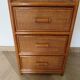 Vintage - sideboard - chest of drawers - woven rattan chest of drawers - wood - bamboo - 80s
