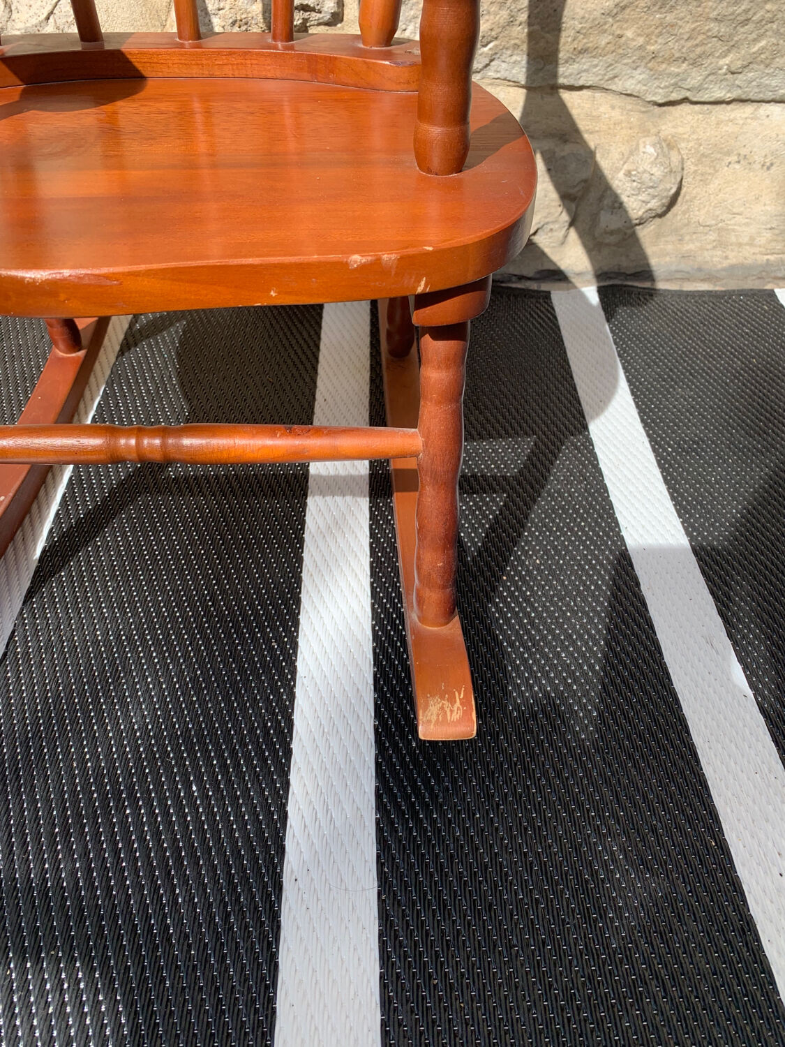 Wooden children's rocking chair