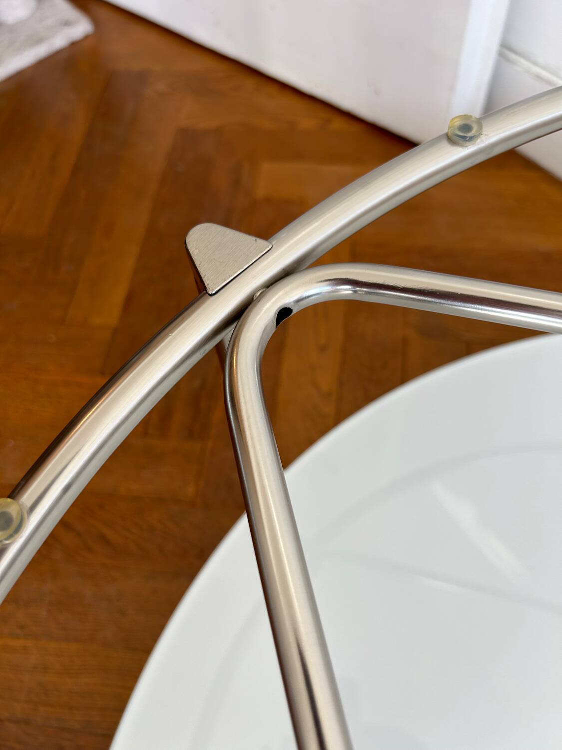 IKEA white glass coffee table by Ehlen Johansson, 1980s