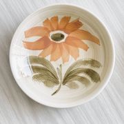 6 assiettes creuses en céramique – décor floral peint à la main