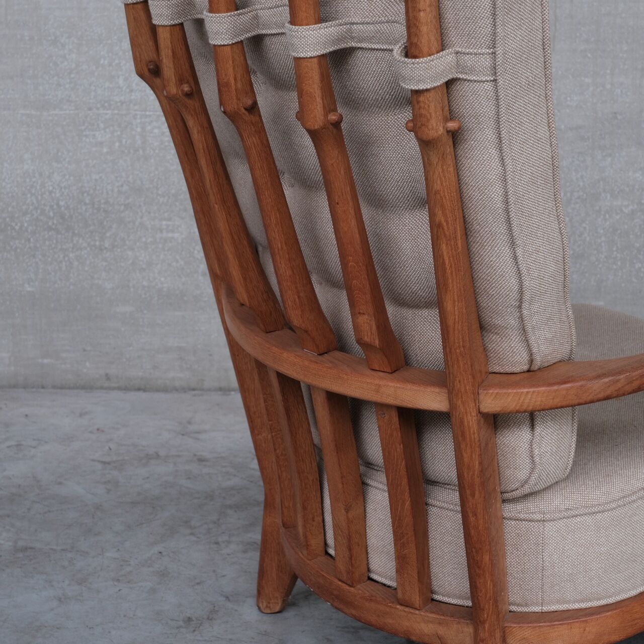 Guillerme et Chambron Mid-Century Oak Grand Repos Armchair