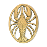 Golden brass underside vintage lobster