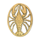Golden brass underside vintage lobster