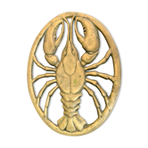 Golden brass underside vintage lobster
