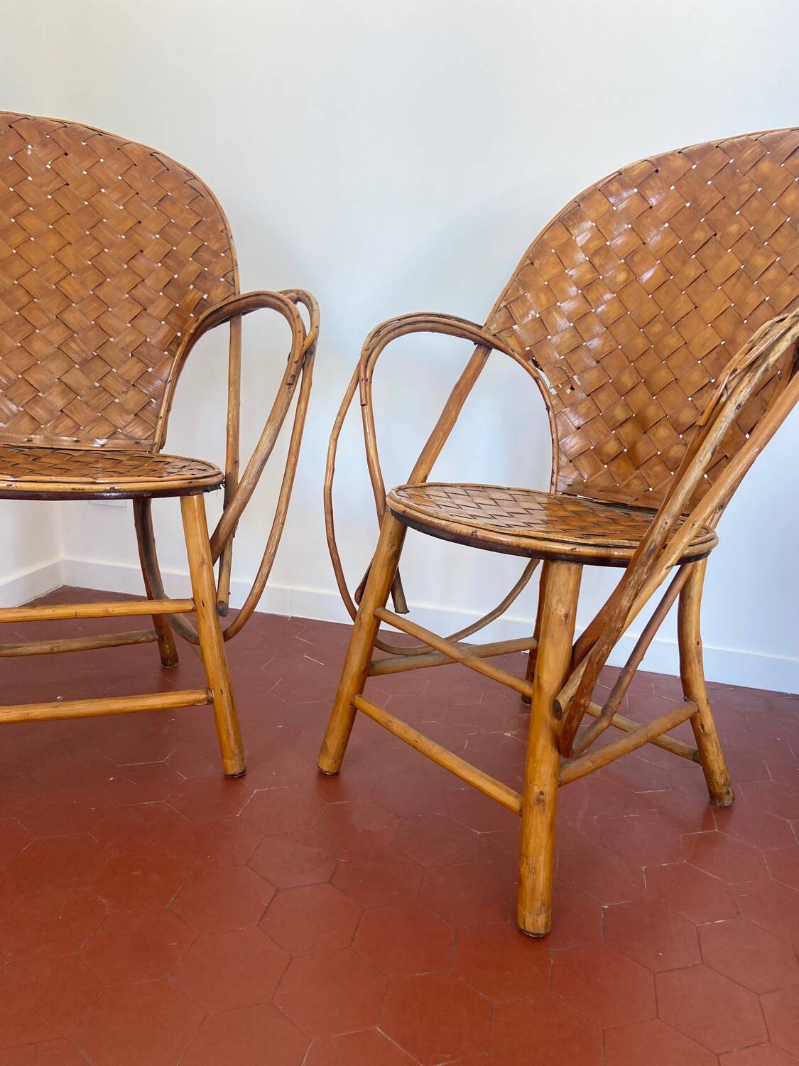 Paire de fauteuils vintage