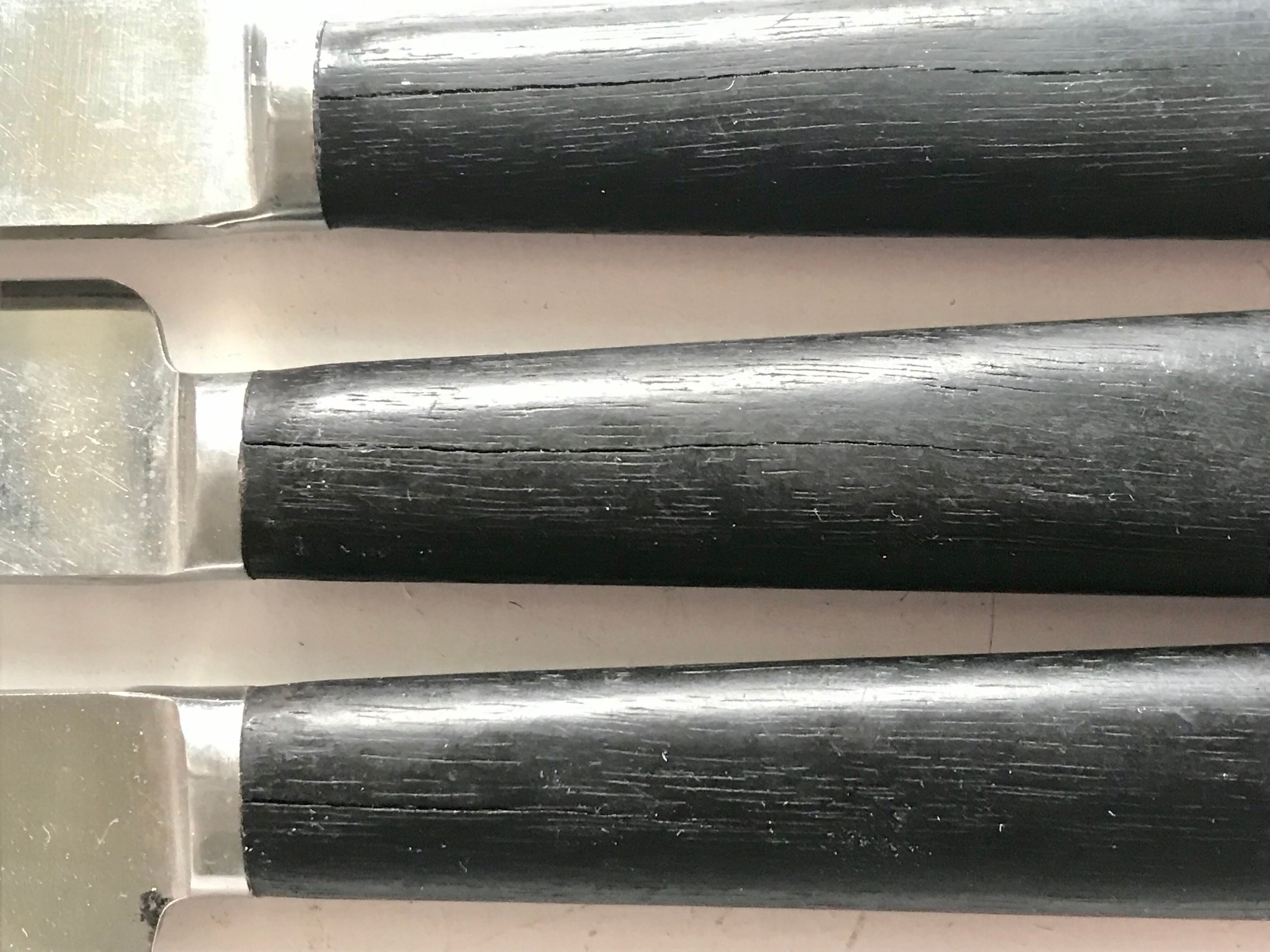 12 ebene handle knives