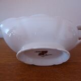 White fine porcelain saucière creation A. Deshoulières