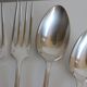 Uniplat monogrammed Christofle 5 Forks 4 large and small spoons
