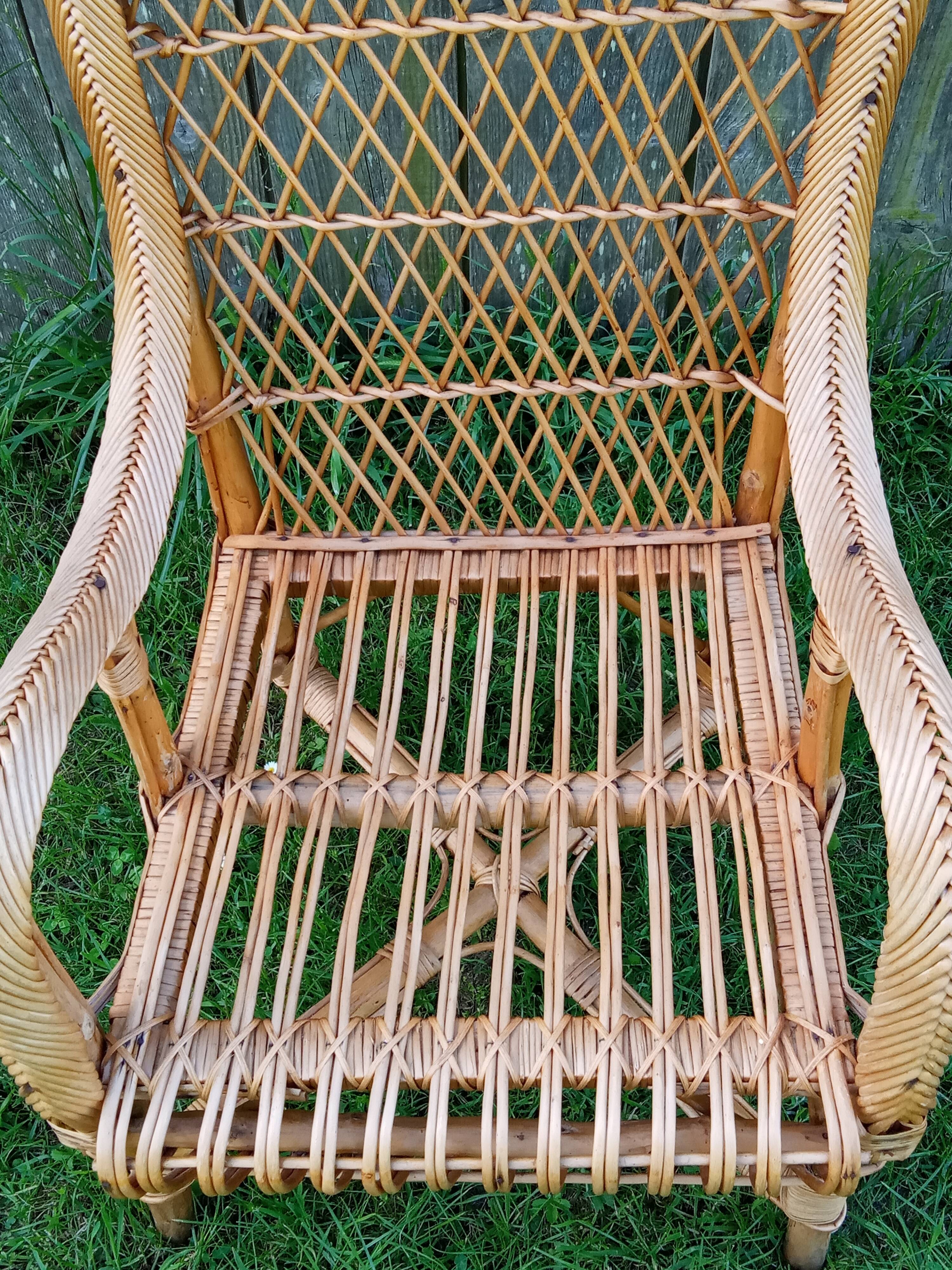 Rattan armchair 60s/70s