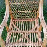Rattan armchair 60s/70s