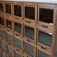 Antique German Oak Haberdashery Shop Cabinet, 1920/30s