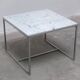 Pair of Carrara marble & chrome coffee or side tables, 1970s
