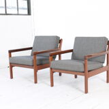 Set of two danish teak easy chairs (1960s)