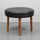 Tabouret danois en cuir des années 1960