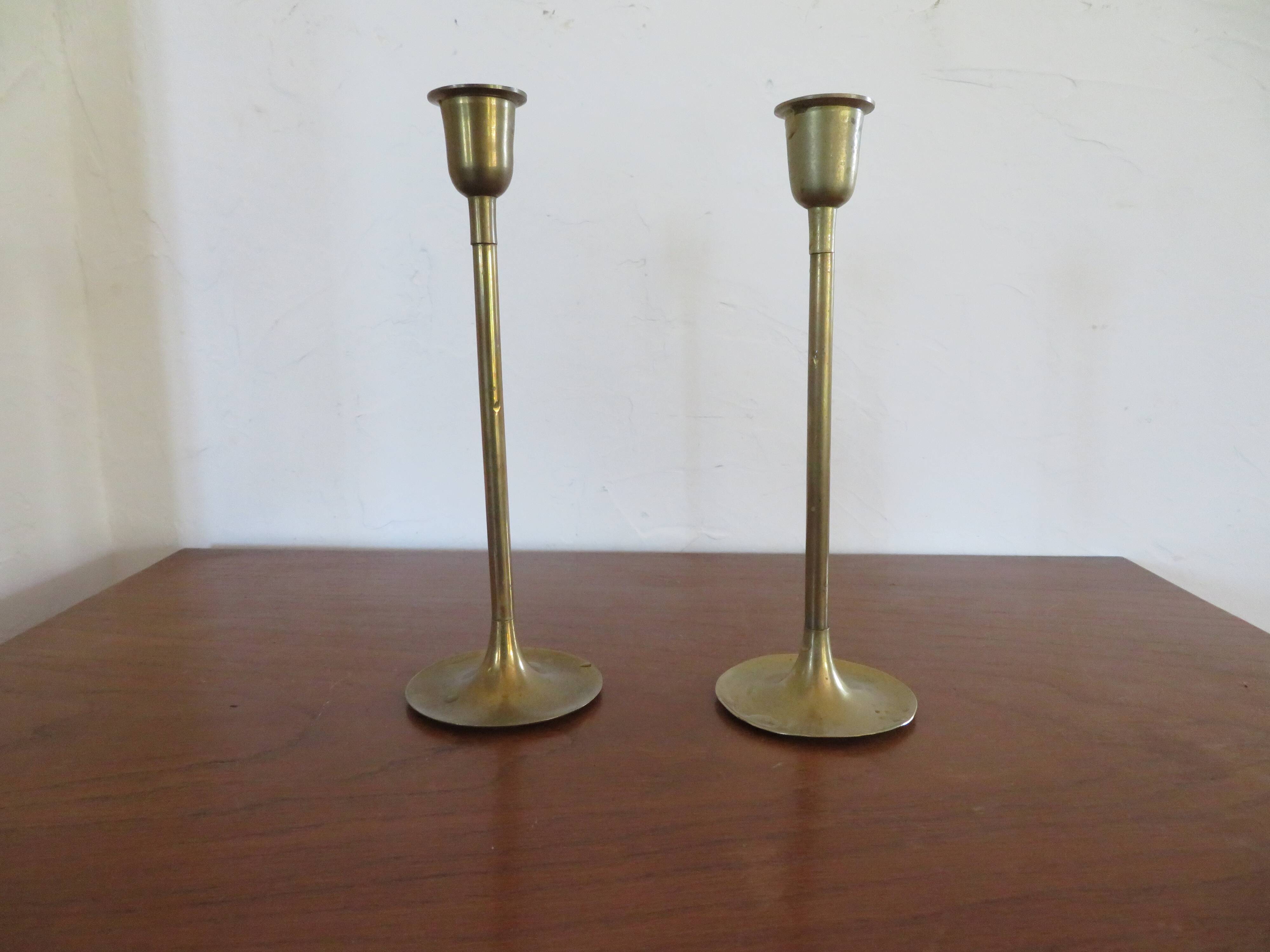 Pair of vintage brass candlesticks