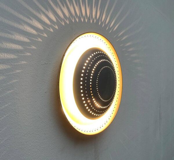 Lampe de Plafond en Métal Perforé Allemande du Milieu du Siècle par Ernest Igl pour Hillebrand Leuchten, années 1960