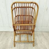 Vintage rattan magazine holder