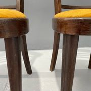 Pair of dining chairs by INTERIER n. p. Praha, wooden dining seating, 1974