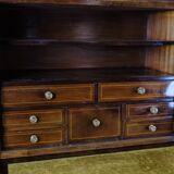 Secretary Empire Style Hand Polished Mahogany With Intarsia From 1820s