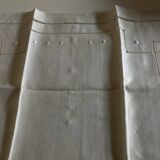 Pair of linen pillowcases with openwork and polka dots without monogram