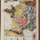Old geological France map - 1930