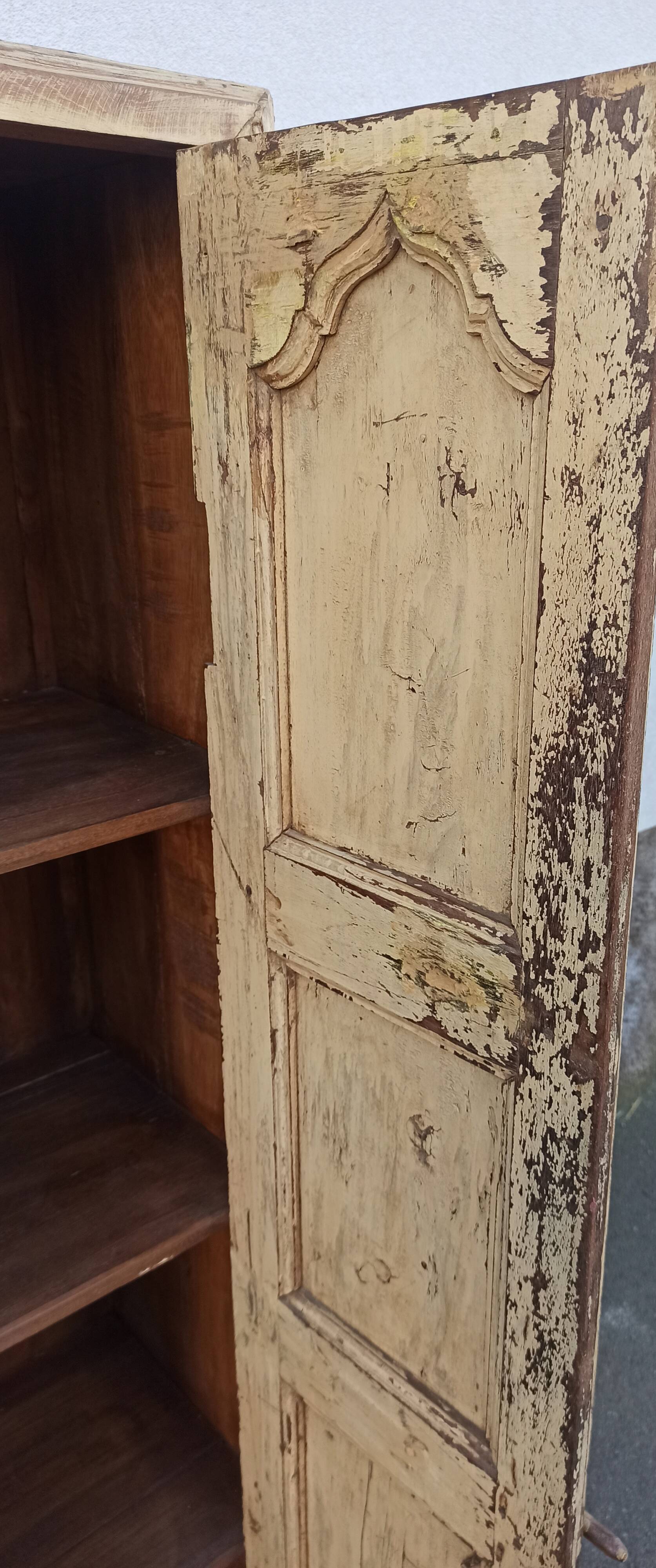 Old yellow wooden cabinet