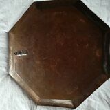 Old oriental tray in chiseled copper