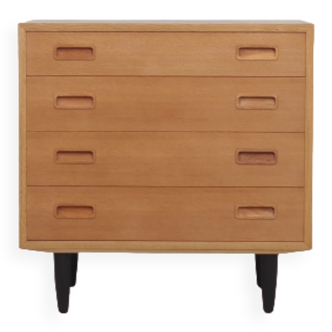 Ash chest of drawers, Danish design, 1970s, manufacturer: Hundevad & Co