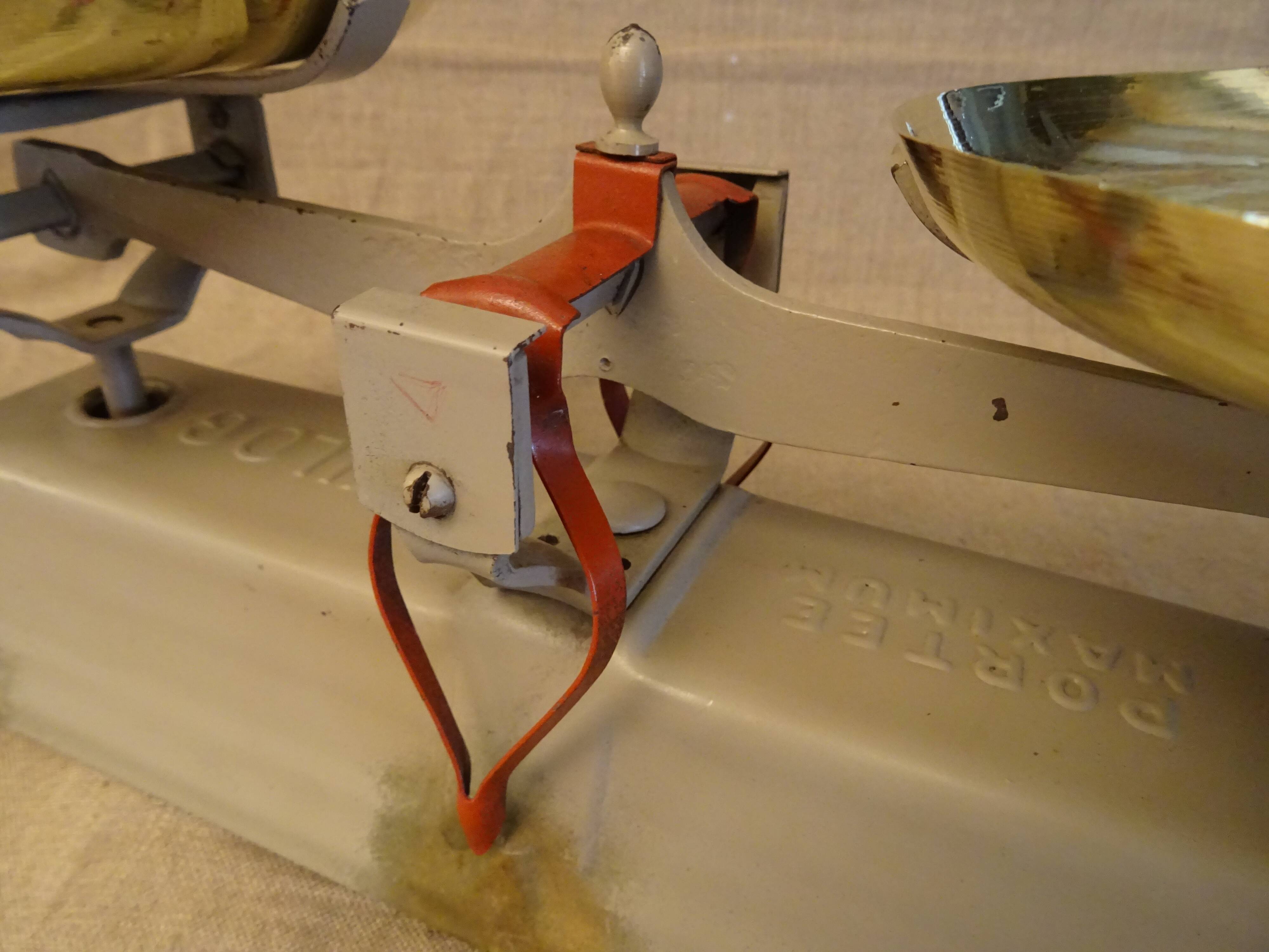 Old balance force 5 kg type roberval trays brass ref:A210/24