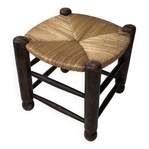 Tabouret en chêne et paille — Beyit