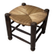 Oak and straw stool