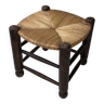 Oak and straw stool