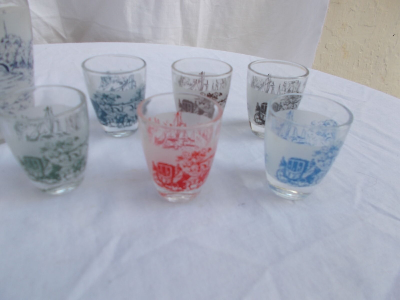 ensemble verres et carafe 60'