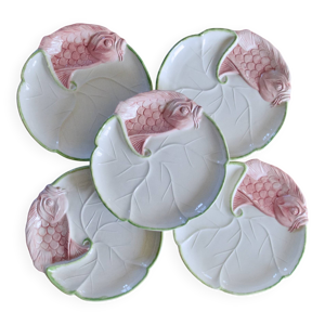 5 assiettes en majolique