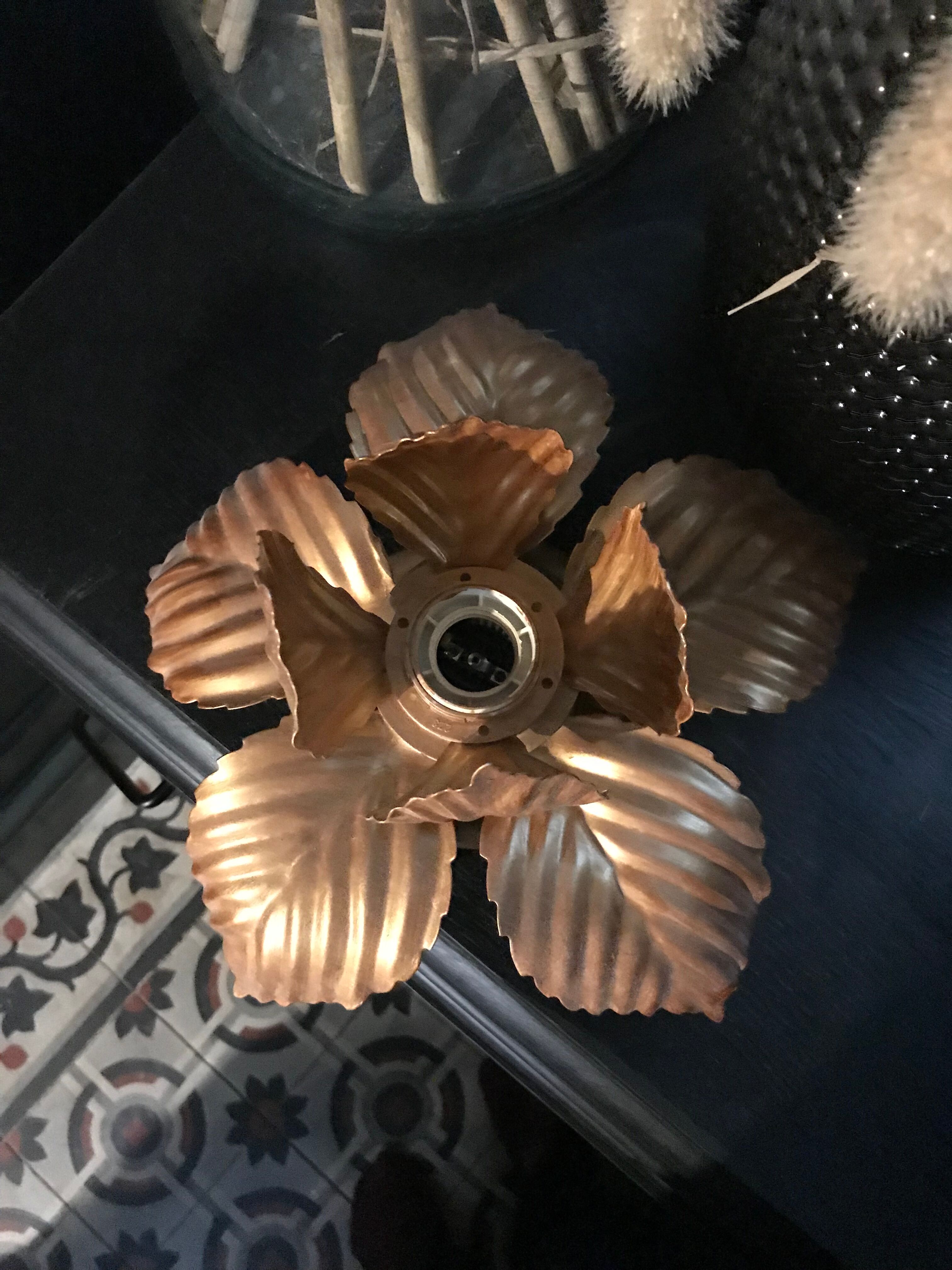 Paire d'appliques fleur