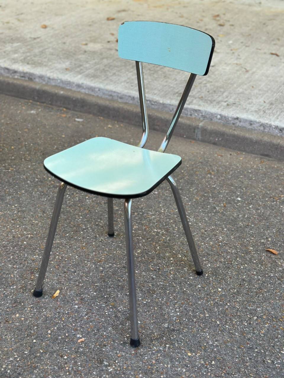 Vintage pastel blue/sea green Formica chair — Retro 50s/60s