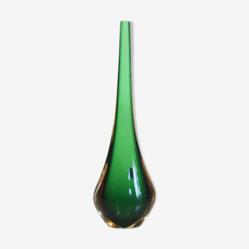Vase solifleur Sommerso Murano par Flavio Poli