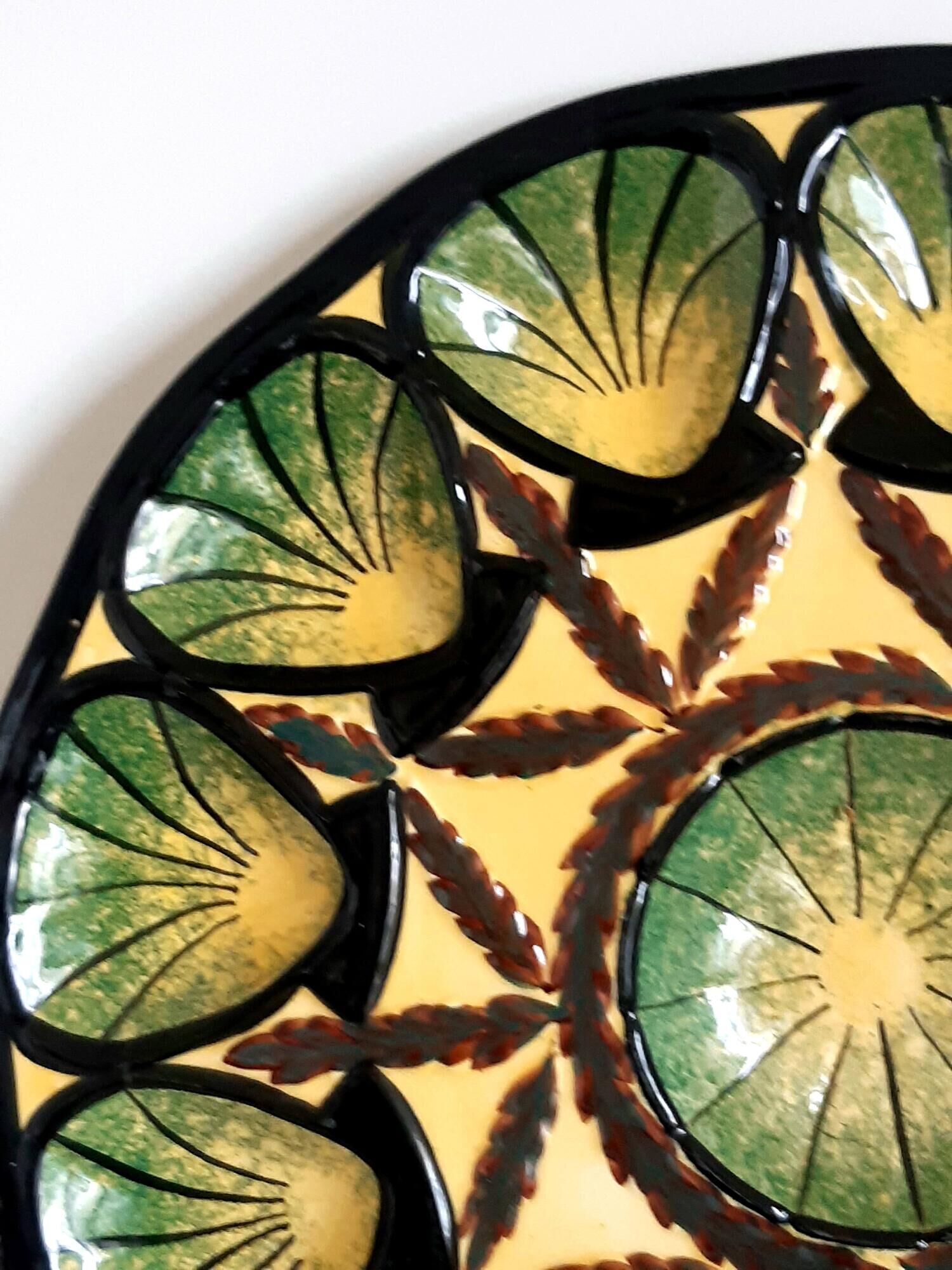 Ceramic oyster dish saint jean de bretagne