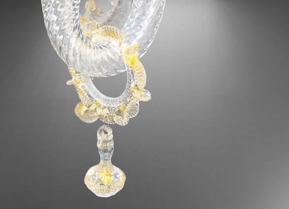 Venetian lustre in Murano glass and gold leaf