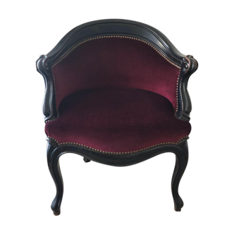 Fauteuil bergère 18e siècle de style Louis XV