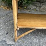 1950s rattan shelf